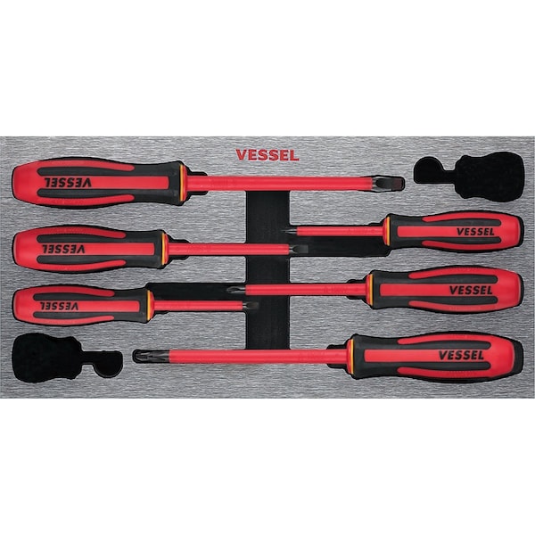 Vessel VESSEL MEGADORA Insulated Screwdriver No.960 6 Pc. Set w/ EVA Container - 9606EVA