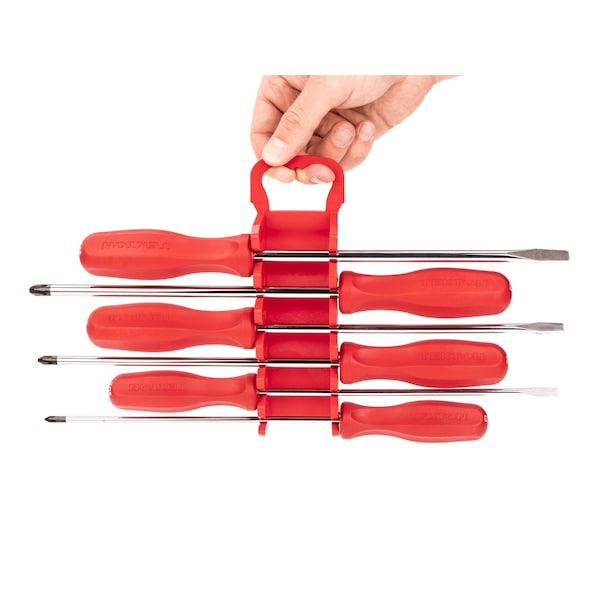 Tekton Hard Handle Screwdriver Set, 6-Piece (#1-#3, 3/16-5/16 in.) with Holder - DRV42503