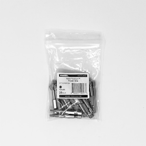Vessel NECK TORSION Power Bit T20x50, PK25 - NTTX2050P25K
