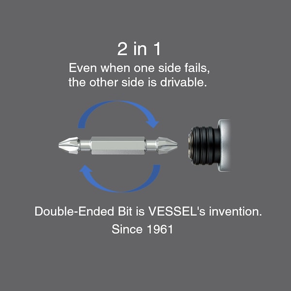 Vessel NECK TORSION Dbl-Ended Power Bit PH, PK2 - DEPH3PH350P2