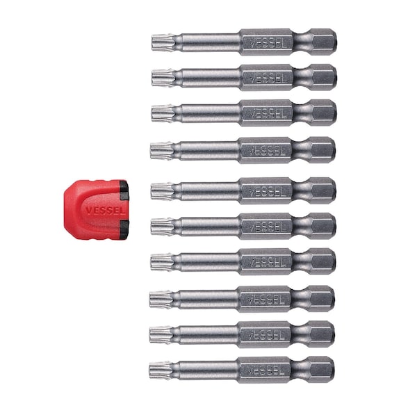 Vessel NECK TORSION Power Bit T25x50 W/ M, PK10 - MGETX2550P10T