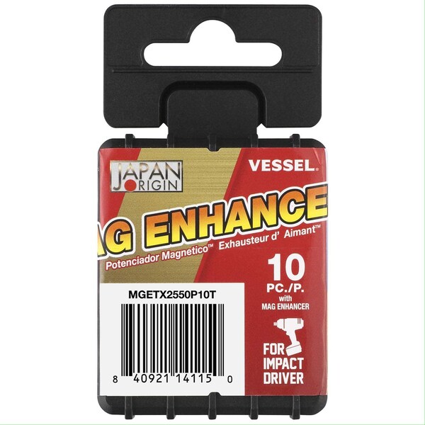Vessel NECK TORSION Power Bit T25x50 W/ M, PK10 - MGETX2550P10T