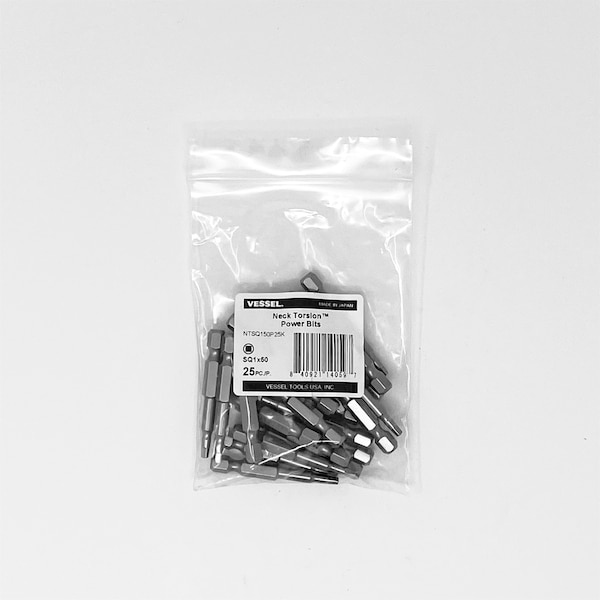 Vessel NECK TORSION Power Bit SQ1x50, PK25 - NTSQ150P25K