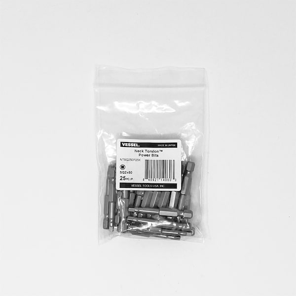 Vessel NECK TORSION Power Bit SQ2x50, PK25 - NTSQ250P25K
