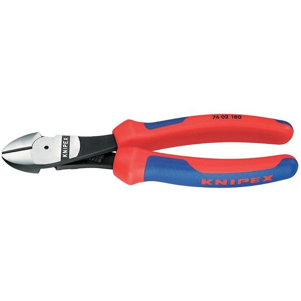 Knipex 7 1/4 in High Leverage Diagonal Cutting Plier Standard Cut Uninsulated - 74 12 180