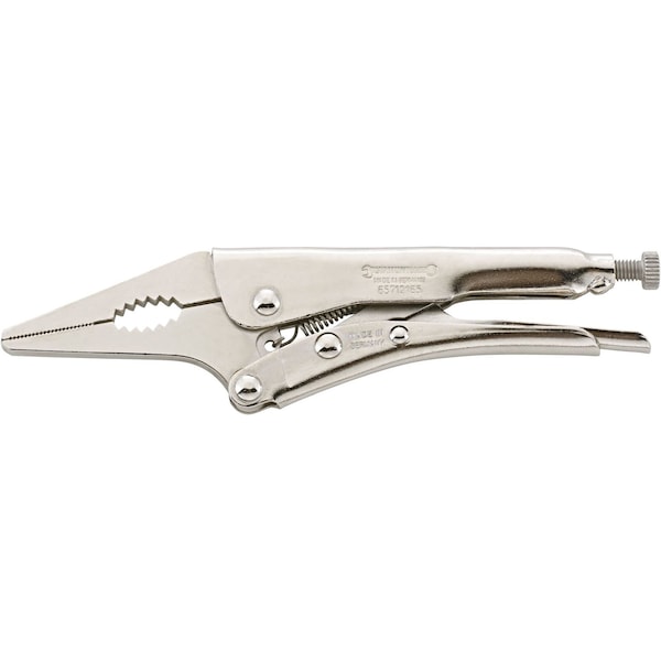 Stahlwille Tools Long nose self grip wrench L.165 mm head bright nickel-plated handles bright nickel-plated - 65712165