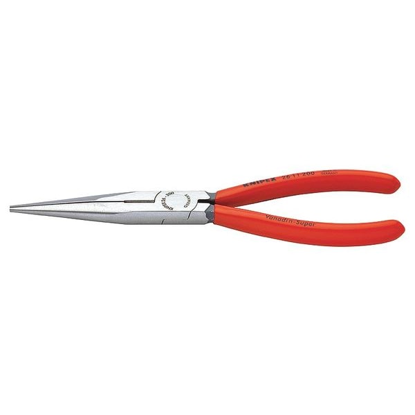 Knipex 8 in Needle Nose Plier, Side Cutter Dipped Handle - 26 11 200 SBAS1