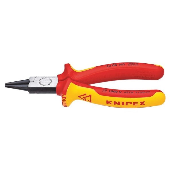 Knipex 6 1/4 in 22 Needle Nose Plier Cushion Grip Handle - 22 08 160 SBA