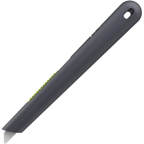 Slice Pen Cutter w/Retract Blade, 5/8"x5/8"x5-1/8", Gray - SLI10512
