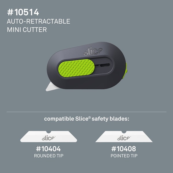 Slice Mini Cutter, Ceramic Blade, 2/5"Wx2-2/5"Lx1-1/2"H, GYGN - SLI10514