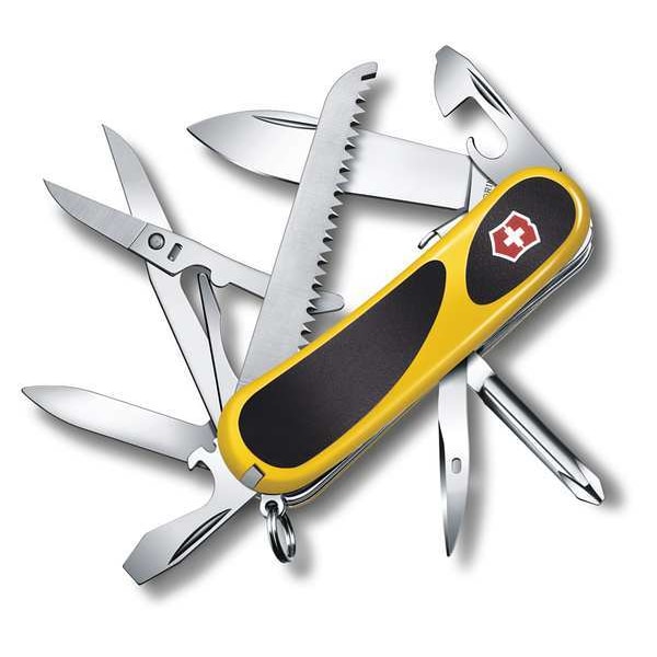 Victorinox Swiss Army Swiss Army Knife, Yellow/Black, 8-Tool - 2.4913.SC8-X3