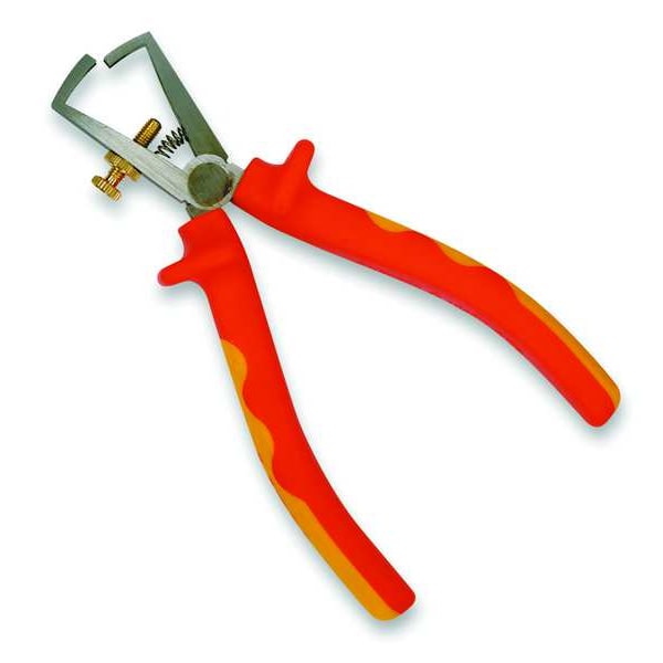 Westward 6" Insulated Long Nose Plier, Serrated Cut - 3WY56