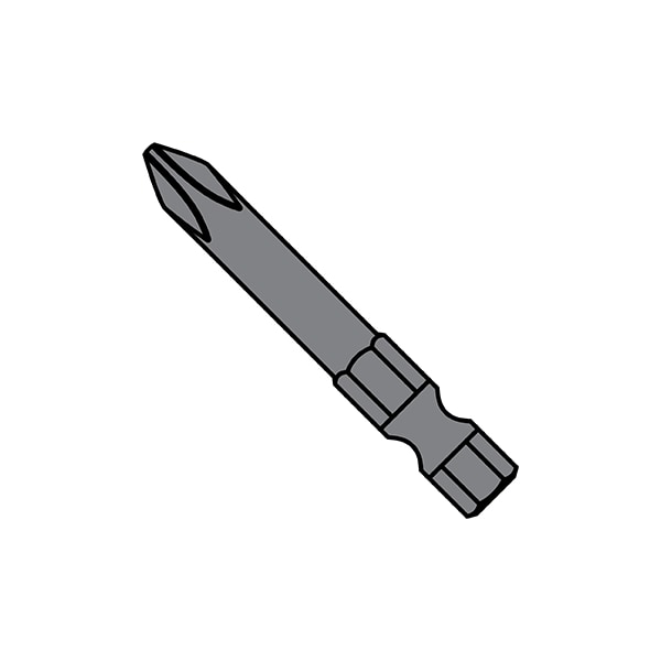 Zoro Select 1X2 3/4X1/4 PHILLIPS POWER BIT PLAIN - 27-363