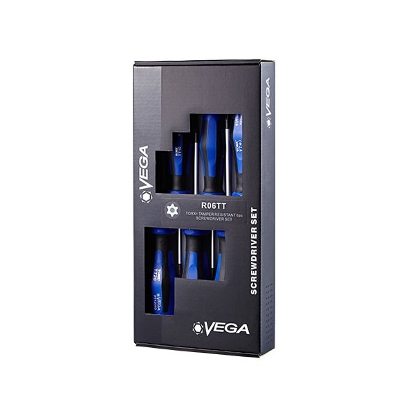Vega TORx(R) Tamper Screwdriver Set, 6 pieces - R06TT