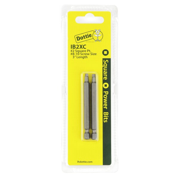 L.H. Dottie L.H. Dottie #2 x 3'' Square Drive Power Bit (Carded) - IB2XC