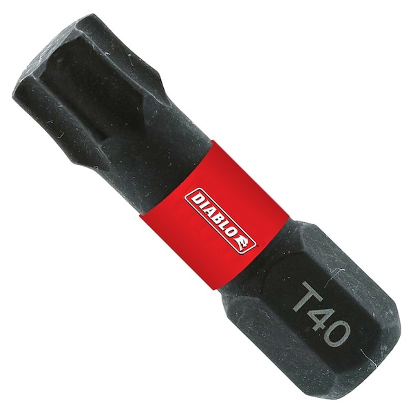 Diablo Torx #40 X 1 in. L Driver Bit Black Oxide 5 pk - DT401P5