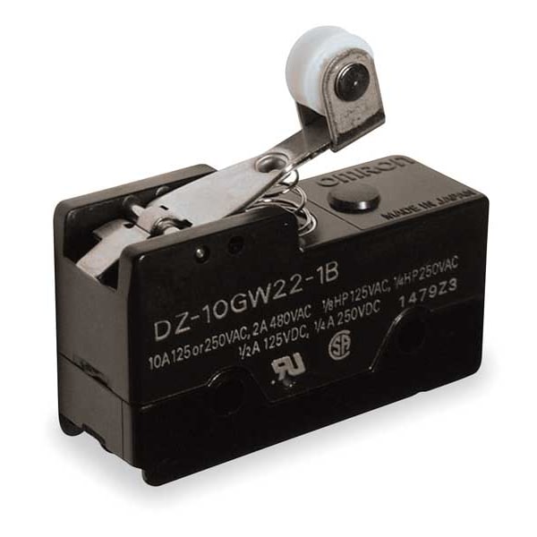 Interruptor de acción rápida industrial Omron, rodillo de bisagra, actuador de palanca, DPDT, 10A @ 240V CA - DZ-10GW22-1B6