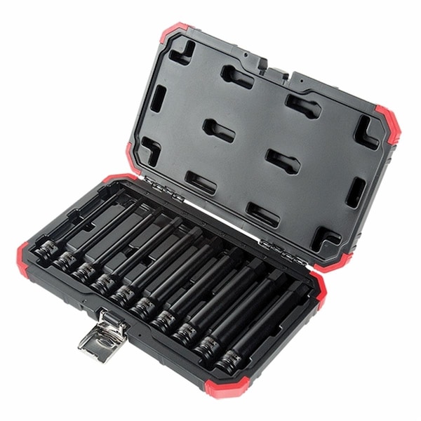 Gourmetgalley 0.5 in. Drive Metric Impact Hex Driver Set - 10 Piece - GO2613000