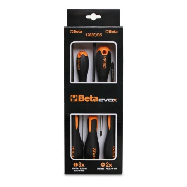 Beta 1203E/D7 Set of 7 Evox Slotted and Screwdrivers - 012031007