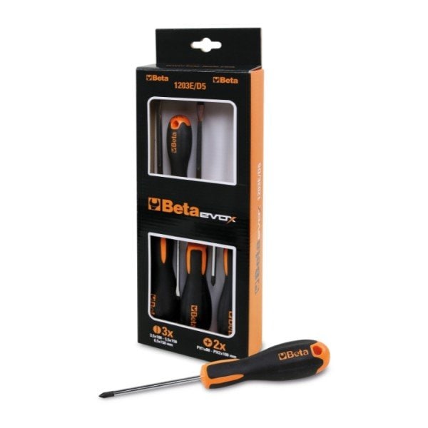 Beta 1203E/D7 Set of 7 Evox Slotted and Screwdrivers - 012031007