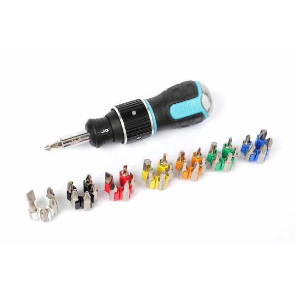 Prime-Line 37 Piece Stubby Screwdriver Kit, 2X Faster, Magnetic 1 Set - DD65907