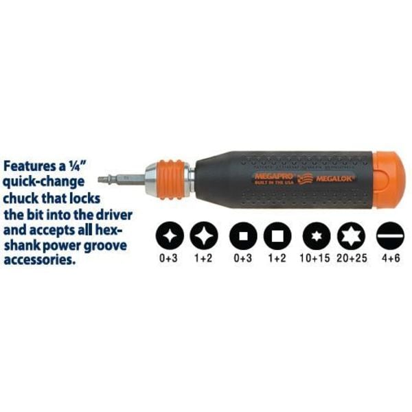Megapro Phillips, Square, Star, Slot Bit 8 1/2 in, Drive Size: 1/4 in , Num. of pieces:8 - 181ML-B