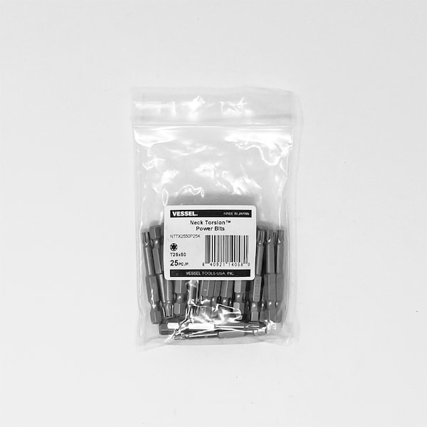 Vessel NECK TORSION Power Bit T25x50, PK25 - NTTX2550P25K
