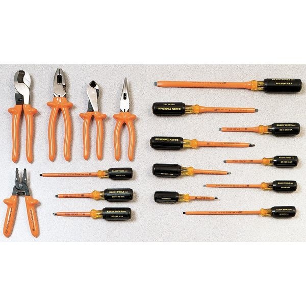 Klein Tools 8 1/4 in High Leverage Diagonal Cutting Plier Standard Cut Oval Nose Insulated - D228-8-INS