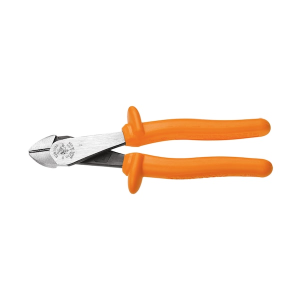 Klein Tools 8 1/4 in High Leverage Diagonal Cutting Plier Standard Cut Oval Nose Insulated - D228-8-INS