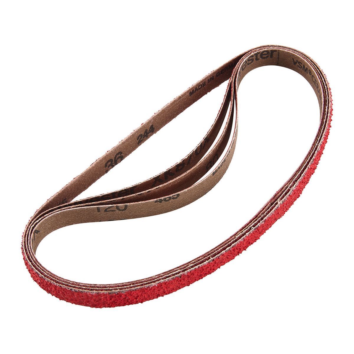 Juego de cintas abrasivas de cerámica profesional Baxter de 1/2 pulg. x 18 pulg., surtido de 4 piezas - 56615