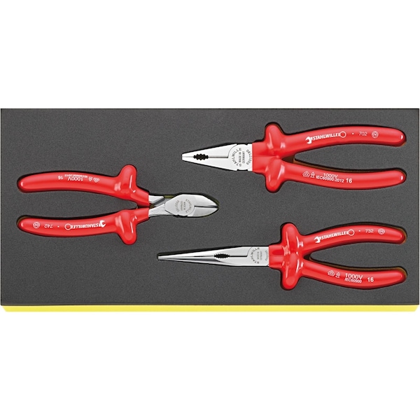 Stahlwille Tools Set of pliers i.TCS inlay No.TCS 6501-6600/3 1/3-tray3-pcs. - 96838770