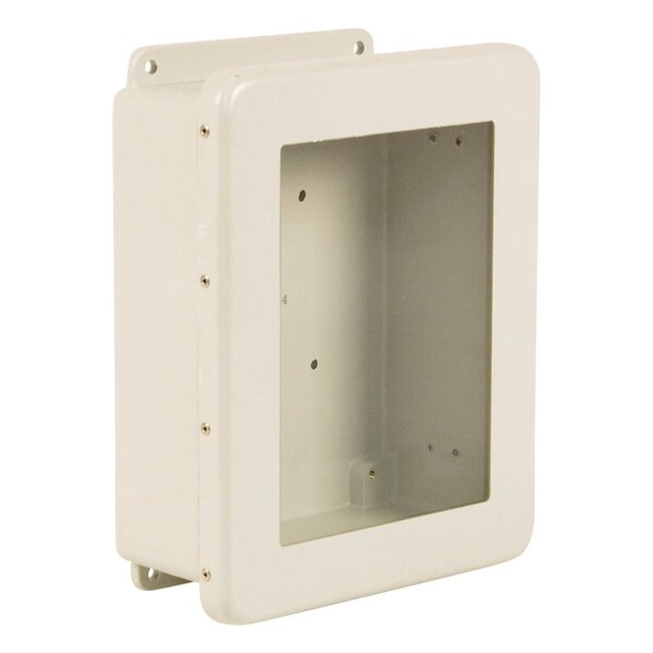 Wiegmann Fiberglass Electrical Enclosures, 6 in H, 4 in D, 4 in W, NEMA 4X, Hinged - HW-J60404CHTLW