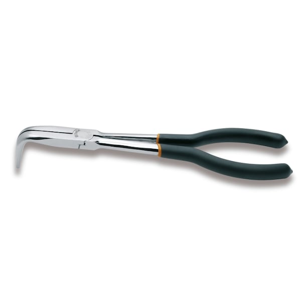 Beta 1009L/C Curved Extra Long Knurled Nose Pliers, 90 Degrees, Slip-proof PVC- Coated Handles - 010090010