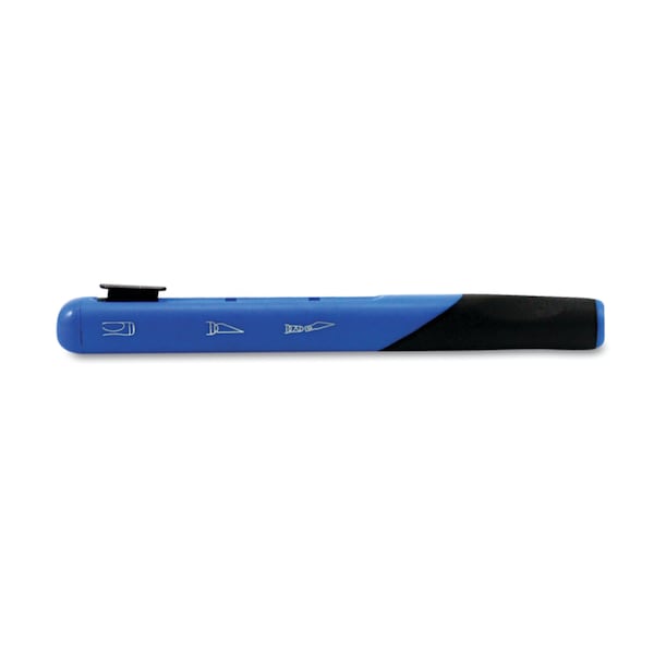 X-Acto Retract-A-Blade Knife, #11 Blade, 5.25" Plastic Handle, Blue/Black - X3204