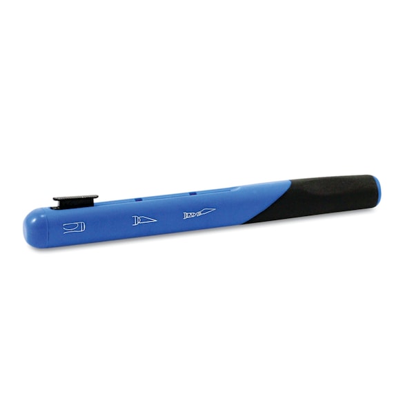 X-Acto Retract-A-Blade Knife, #11 Blade, 5.25" Plastic Handle, Blue/Black - X3204