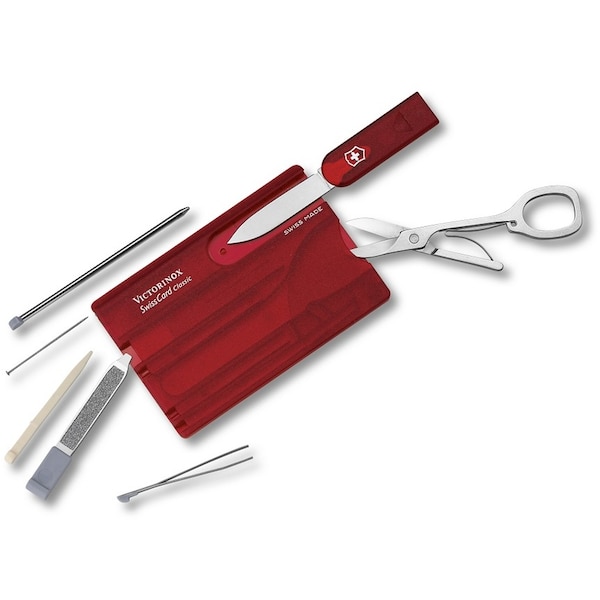Swiss Army Brands 2024 Victorinox 57927 Swisscard, Ruby , Blister - VIC-0.7100.T-X4