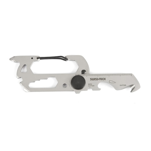 Prime-Line SWISS+TECH 14-in-1 Every Day Carry EDC Multi-Tool, w/Carabineer Clip - ST029014