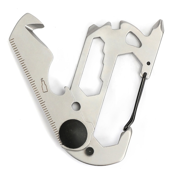 Prime-Line SWISS+TECH 14-in-1 Every Day Carry EDC Multi-Tool, w/Carabineer Clip - ST029014