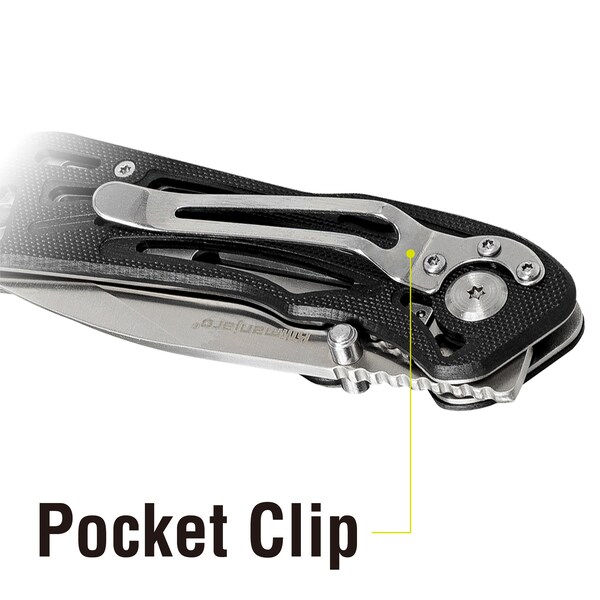 Kilimanjaro 7" Folding Knife - Caula - Metal Finish - 910023