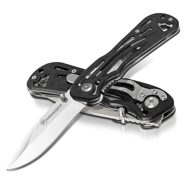 Kilimanjaro 7" Folding Knife - Caula - Metal Finish - 910023