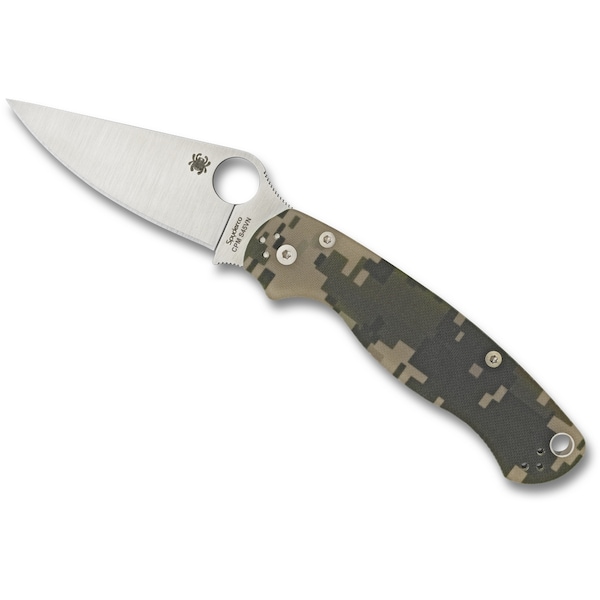Spyderco 2024 Spyderco Para Military 2 G-10 Camo Plain - SPY-C81GPCMO2