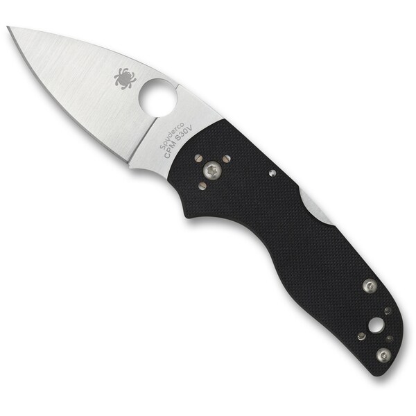 Spyderco 2024 Spyderco Lil' Native G-10 Black Back Lock Plain - SPY-C230MBGP