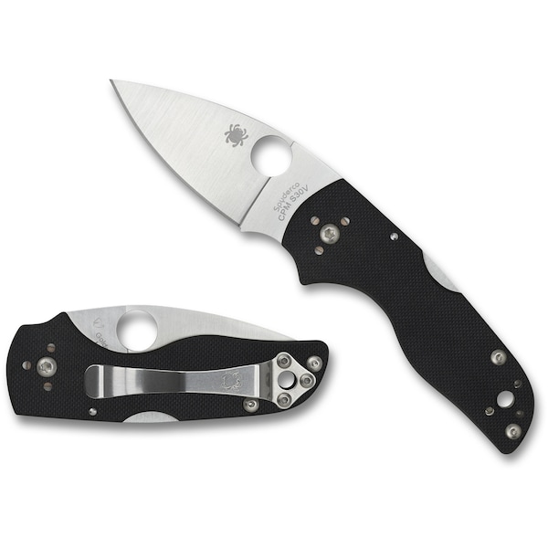 Spyderco 2024 Spyderco Lil' Native G-10 Black Back Lock Plain - SPY-C230MBGP