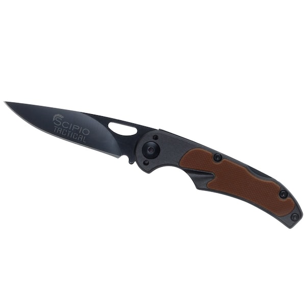 Scipio Tan Lockback Pocket Knife 2.75-Inch Blade Everyday Carry Folding Knife - ST062T