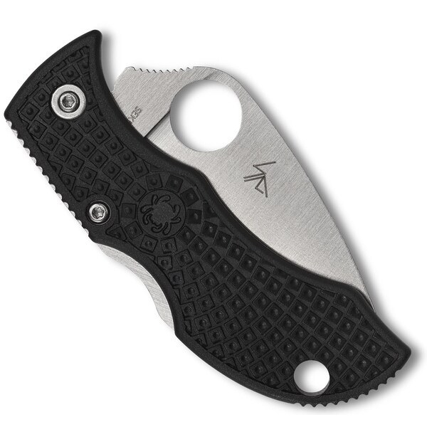 Spyderco 2024 Spyderco Reveal 13 Manbug Black Lightweight Leaf, Serrated Edge - SPY-MBKLFS