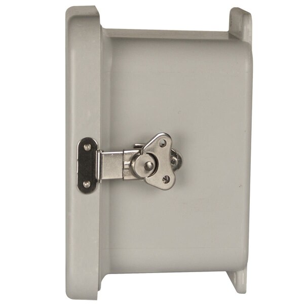 Wiegmann Fiberglass Electrical Enclosures, 14 in H, 6 in D, 7 in W, NEMA 4X, Hinged - HW-J140706CHTL