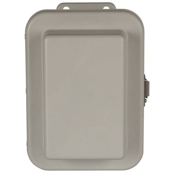 Wiegmann Fiberglass Electrical Enclosures, 10 in H, 6 in D, 8 in W, NEMA 4X, Hinged - HW-RHJ100806CHTL