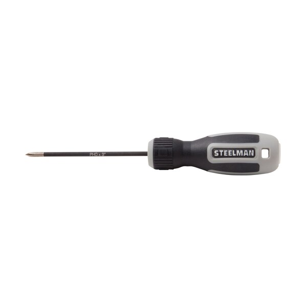 Steelman Phillips Head Diamond Tip Screwdriver, PH0 x 3" - 41857
