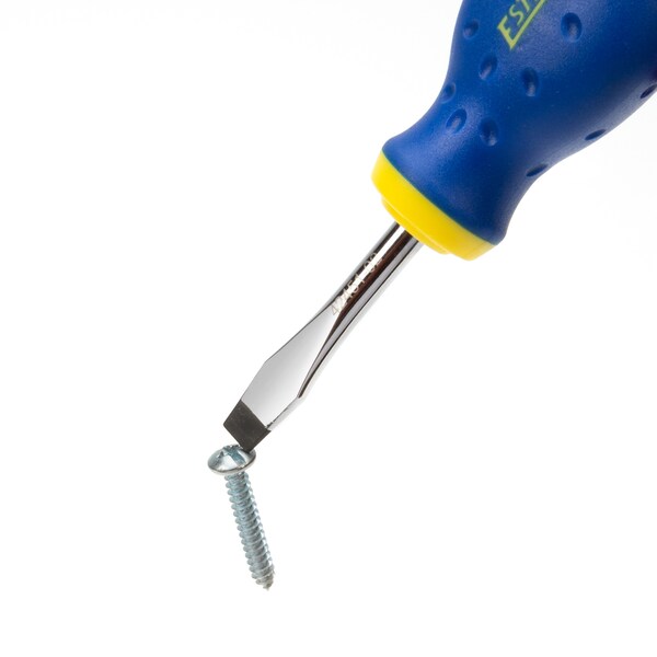 Estwing 1/4" x 1-3/4" Magnetic Slotted Tip Stubby Screwdriver with Ergonomic Handle - 42451-02