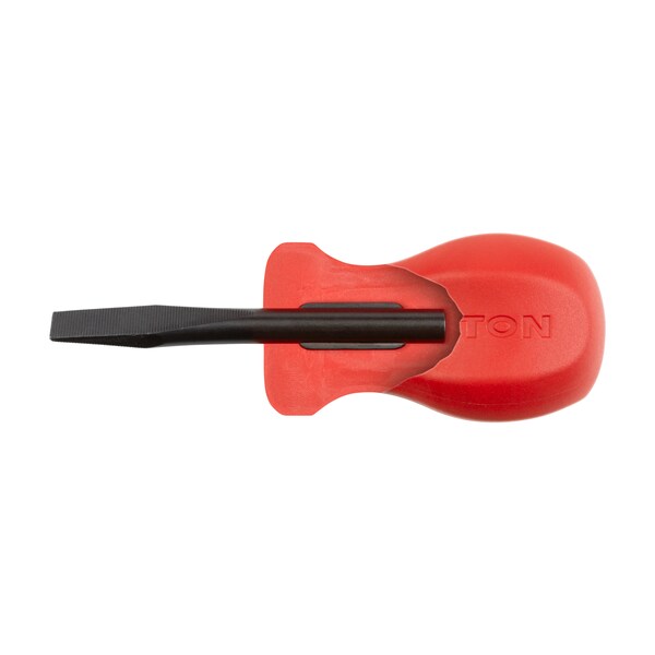 Tekton Stubby 1/4 Inch Slotted Hard-Handle Screwdriver (Black Oxide Blade) - DSS10250